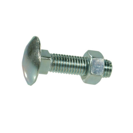 Śruba zamkowa z nakrętką kl. 4.6 ocynk , M8 x 140 mm