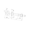 Śruba zamkowa z nakrętką kl. 4.6 ocynk , M12 x 200 mm