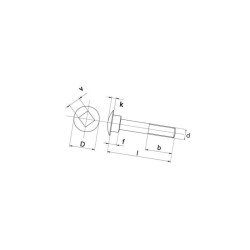 Śruba zamkowa A2 , M12 x 110 mm