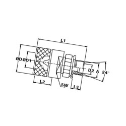Szybkozłacze skręcane wtyczka M48x3 zew. M36x2-25s Stauff B500-SKSM25S36