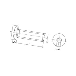 Wkręt grzybkowy A2 , M6 x 16 mm