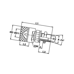 Szybkozłacze skręcane wtyczka M36x2 zew. M14x1,5-8l PAN Stauff B500-SKSM12N14