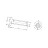 Wkręt grzybkowy Torx A2 , M8 x 40 mm
