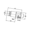 Szybkozłacze suchoodcinające wtyczka ISO 19 wew. 3/4" Bsp Stauff B700-SKVM19C12