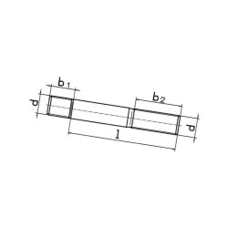 Śruba dwustronna kl. 8.8 , M8 x 75 mm