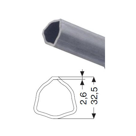 Rura trójkąt zew. T10 L100 32,5x2,6mm GP Comer 8716106174324