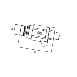 Szybkozłacze suchoodcinające wtyczka ISO 19 wew. 3/4" Bsp Faster B700-3FFH1234GASM