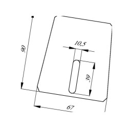 Amazone 957147 Skrobak, 3 x 67 x 90 mm