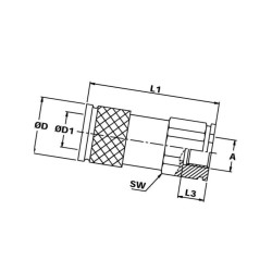 Szybkozłacze suchoodcinające gniazdo ISO 19 wew. 3/4" Bsp Stauff