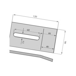 Skrobak, 12 x 90 mm, grubość 3 mm
