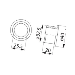Tulejka podbieracza 25,5 x 32,5 x 20