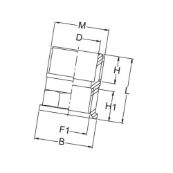 Nypel redukcyjny gwint zewnętrzny / gwint wewnętrzny 1 1/4"x1" Geoline