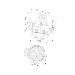 Filtr ssawny Arag T6 Inox 50 Mesh wkład niebieski 31320E3