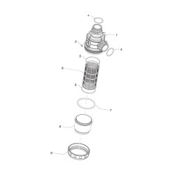 Filtr ssawny Arag T6 Inox 50 Mesh wkład niebieski 31420E3