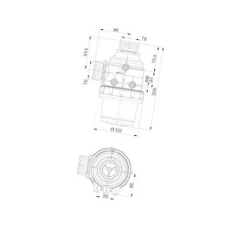 Filtr ssawny Arag T6 Inox 50 Mesh wkład niebieski 31420E3