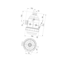 Filtr ssawny Arag T6 Inox 50 Mesh wkład niebieski 31620E3