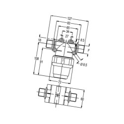 Filtr ciśnieniowy 3/4" gwint zewnętrzny 100 l/min 100-siatkowy Geoline