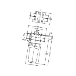 Filtr ciśnieniowy 1 1/4" gwint wewnętrzny 200 l/min 80-siatkowy Geoline
