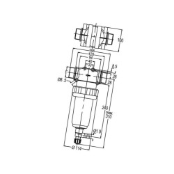 Filtr ciśnieniowy 1 1/2" gwint zewnętrzny 280 l/min 50-siatkowy Geoline
