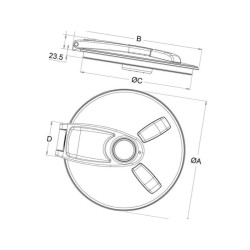 Pokrywa składana Ø 457 mm Geoline
