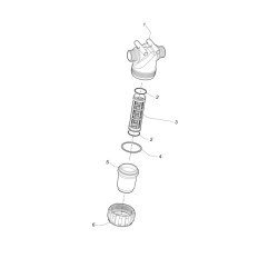 3224043 Filtr ciśnieniowy 1" 50 Mesh wkład Inox niebieski L112 Arag
