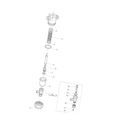 3224143 Filtr ciśnieniowy 1" 50 Mesh wkład Inox niebieski L112 z zaworem Arag 8716106983193