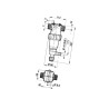 3224143 Filtr ciśnieniowy 1" 50 Mesh wkład Inox niebieski L112 z zaworem Arag 8716106983193