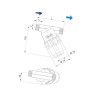 323023 Filtr ciśnieniowy 1/2" 50 Mesh wkład Inox niebieski L124 skośny Arag 8026834056916