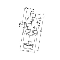 Filtr zasysający 2" gwint zewnętrzny 260 l/min 50-siatkowy Geoline