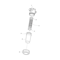 3262063 Filtr ciśnieniowy 1i1/2" 50 Mesh wkład Inox niebieski L146 Arag 8719607038225