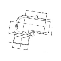 Złączka kątowa 90° 1 1/4" gwint zewn. / gwint zewn. Geoline
