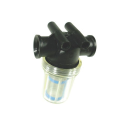 3240T023 Filtr liniowy Arag 1/2" 50 Mesh wkład Inox niebieski przezroczysty