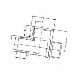 Trójnik 1 1/4" gwint zewnętrzny / gwint wewnętrzny Geoline
