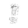 3240T023 Filtr liniowy Arag 1/2" 50 Mesh wkład Inox niebieski przezroczysty