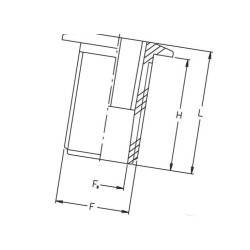 Spust zbiornika 1"x50 mm Geoline