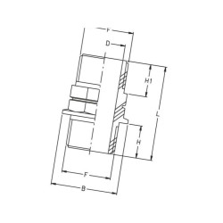 Nypel podwójny 1/2" gwint zewn. / gwint zewn. Geoline