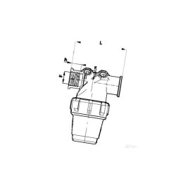 32420235 Filtr liniowy Arag 1/2" 80 Mesh wkład Inox żółty