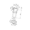 3282063 Filtr liniowy Arag 1i1/2" 50 Mesh wkład Inox niebieski