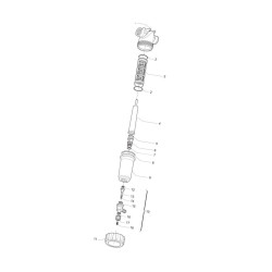 3282163 Filtr liniowy Arag 1i1/2" 50 Mesh wkład Inox niebieski zawór