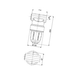 Filtr Liniowy Inox 50mesh Wkład Niebieski