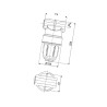 Filtr Liniowy Inox 50mesh Wkład Niebieski