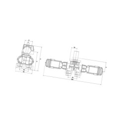 Korpus rozpylacza Arag 4063T950 Seletron 4-krotny do rury 26,4mm (3/4") z przyłączem 10mm sterowany elektrycznie