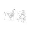 Korpus rozpylacza Arag 4063F440 SeleJet 2-krotny do rury 21mm (1/2") z przyłączem 10mm sterowane pneumatycznie