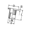 Nitonakrętka V2A, M6 x 14,5 0,5 - 3,2 st.