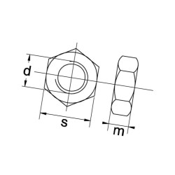 Nakrętka sześciokątna DIN934 stal nierdzewna A4 M4x0.70