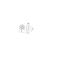 Nakrętka sześciokątna samohamowna DIN980 stalowa ocynk kl. 10 M12x1.75