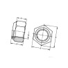 Nakrętka sześciokątna samohamowna wysoka DIN982 stalowa ocynk kl. 8 M20x2.50