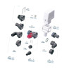 Złączka męska T3 do węża 13mm -90° Arag 8716106750740