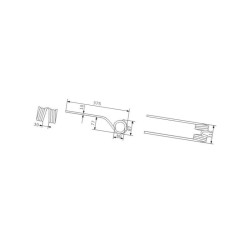 Palec, ząb zgrabiarki 375/110/60 fi10 mm, oryginał Deutz-Fahr VF1660756486 Deutz Fahr 9660756486001