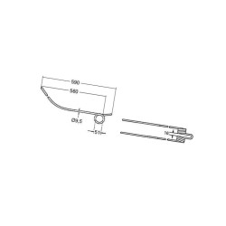 Palec, ząb zgrabiarki 590/92/51 fi9,5 mm, Kuhn K8013670